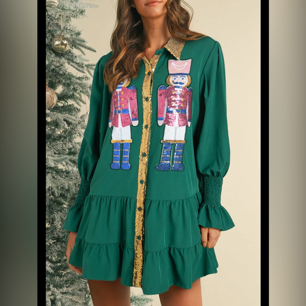 Sequin Nutcracker Collard Dress - image 1
